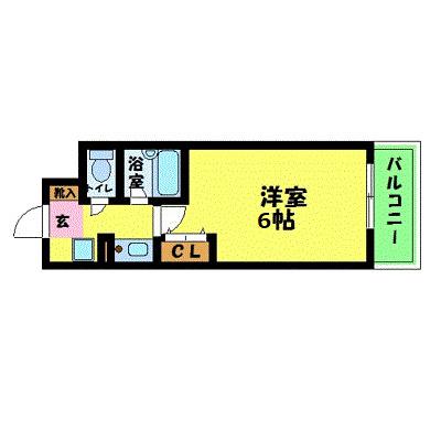 エスリード新大阪第8(1K/3階)の間取り写真