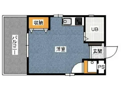 ベルハイム(ワンルーム/4階)の間取り写真