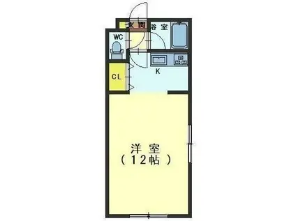 クレステージ宮前(1K/2階)の間取り写真