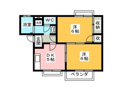 PREMIERE(2DK/1階)の間取り写真