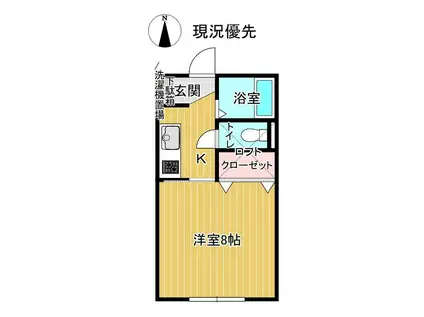 エランドール(1K/2階)の間取り写真