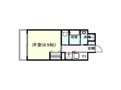 フィオレ・レジデンス出島海岸通(1K/5階)の間取り写真