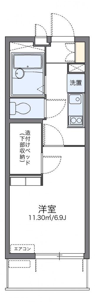 レオパレスプレステージ草加(1K/3階)の間取り写真
