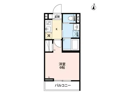 NISSIN SMART COURT(1K/2階)の間取り写真