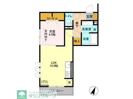 コンフォート リリィ(1LDK/2階)の間取り写真