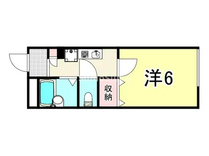 レオパレス近松II(1K/2階)の間取り写真