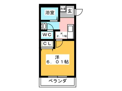 アプリコットハウス(1K/3階)の間取り写真