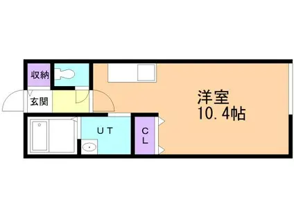 RI.RIAN PALETTE(ワンルーム/1階)の間取り写真