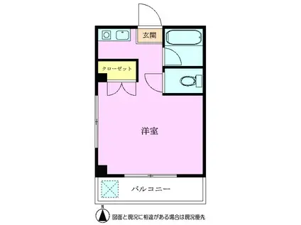 ブライトハイム(1K/1階)の間取り写真