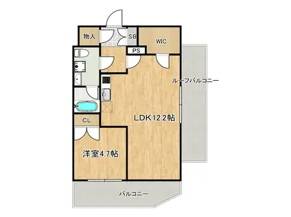 ベルシード板橋本町プレミアII(1LDK/6階)の間取り写真