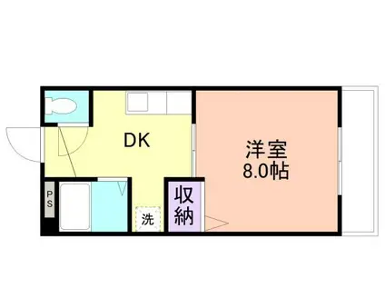 ハナノマンション(1K/3階)の間取り写真