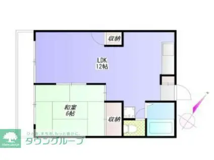高杉マンション(1LDK/3階)の間取り写真