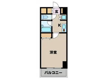 スカイコートお茶の水(1K/2階)の間取り写真