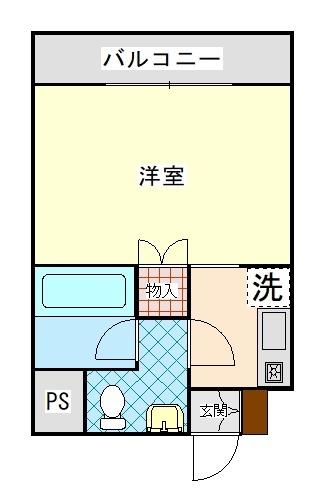 プログレッソ(1K/5階)の間取り写真