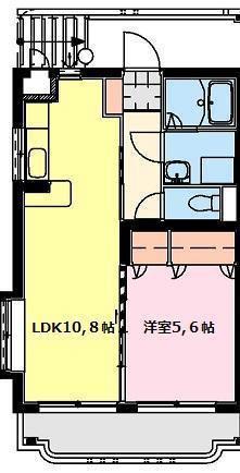 アリエス大町(1LDK/1階)の間取り写真