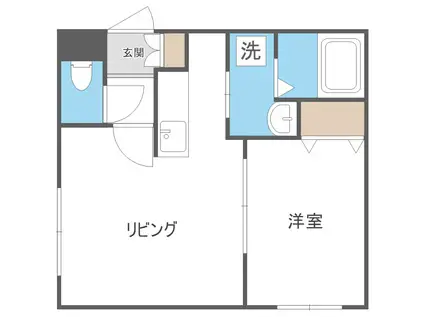 FOREST PARK 南郷13(1DK/3階)の間取り写真