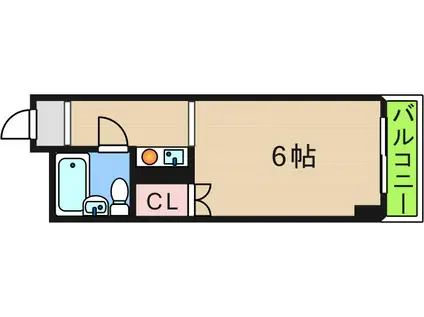 マーブロイ帝塚山(1K/3階)の間取り写真