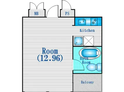 アクアプレイス大阪レジェンドII(1K/5階)の間取り写真