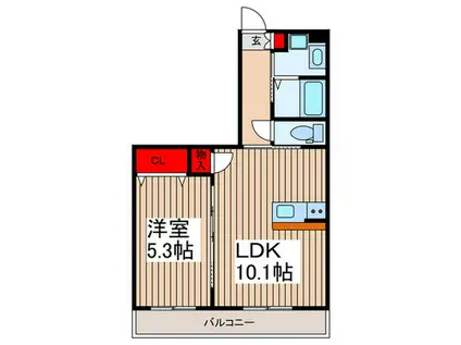 FLORENTINE FLOAT(1LDK/3階)の間取り写真