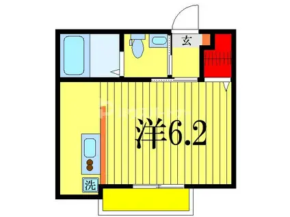 セレーナ幕張(1K/2階)の間取り写真