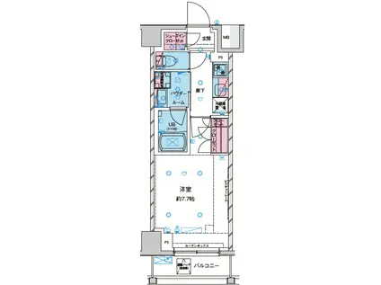 GENOVIA西新井(1K/1階)の間取り写真