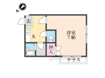 MAX-2(1K/1階)の間取り写真