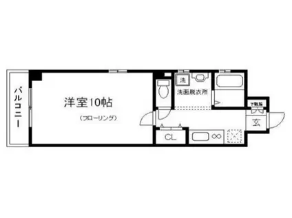 地下鉄烏丸線 丸太町駅(京都市営) 徒歩3分 5階建 築23年(1K/3階)の間取り写真