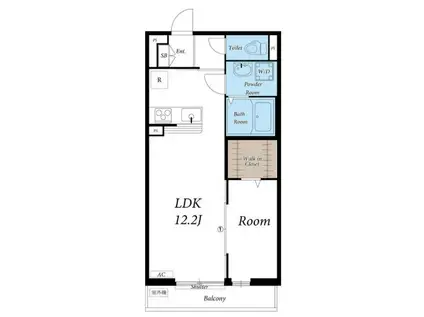 リブリ・クリークウエスト(1LDK/3階)の間取り写真