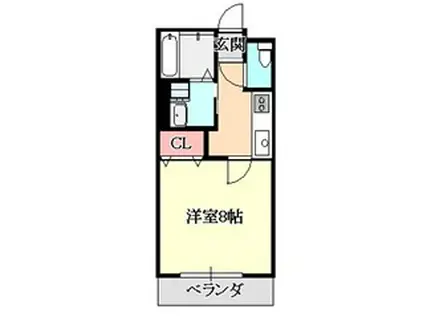 ハイムグレイス(1K/1階)の間取り写真