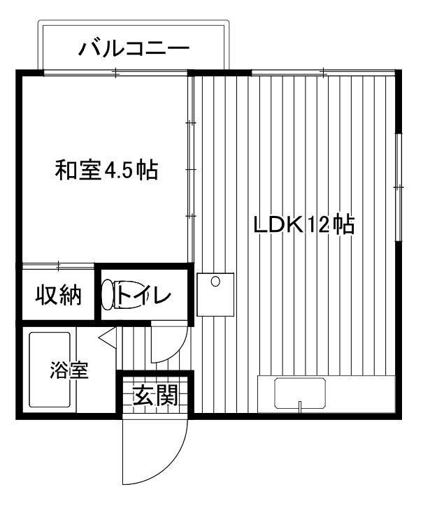 コーポシャルマン(1LDK/2階)の間取り写真