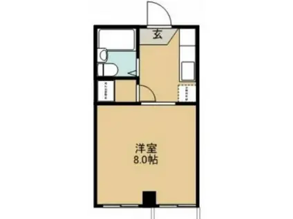 南台コーポ(ワンルーム/3階)の間取り写真