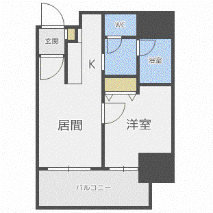 プライヴェル山鼻壱番館(1LDK/2階)の間取り写真