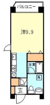 ハーベストヒルズ溝の口2(ワンルーム/3階)の間取り写真