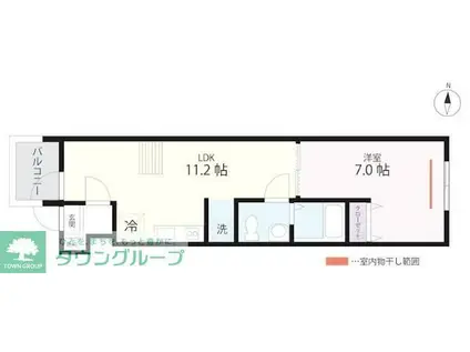 クワイエットクラブハウストゥギャザー瀬谷(1LDK/3階)の間取り写真