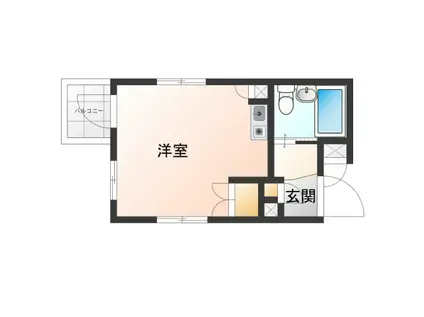 AURELIA(ワンルーム/4階)の間取り写真