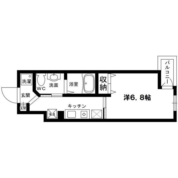 クレアール神戸(1K/7階)の間取り写真