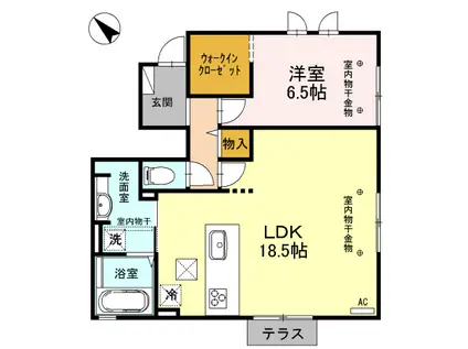 グラン・ソフィア(1LDK/1階)の間取り写真