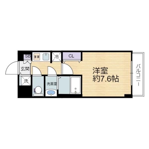 サムティ本町橋IIMEDIUS(1K/8階)の間取り写真