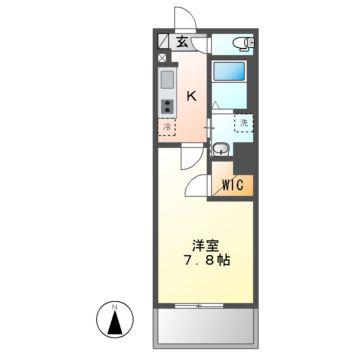 メイプルコート泉(1K/8階)の間取り写真