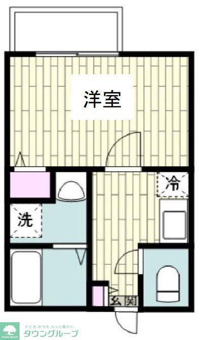 フルセイル古淵III(1K/3階)の間取り写真