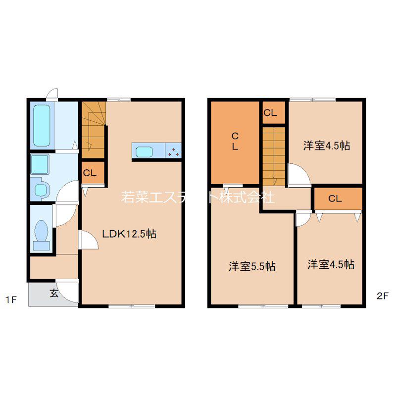 MAISON BLANCHE(3LDK/1階)の間取り写真