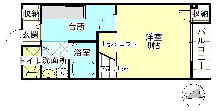 メゾン21(1K/1階)の間取り写真