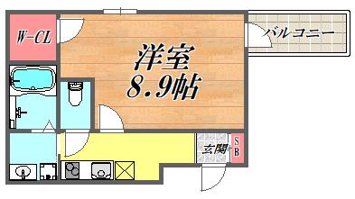 フジパレス塚口本町1番館(1K/1階)の間取り写真