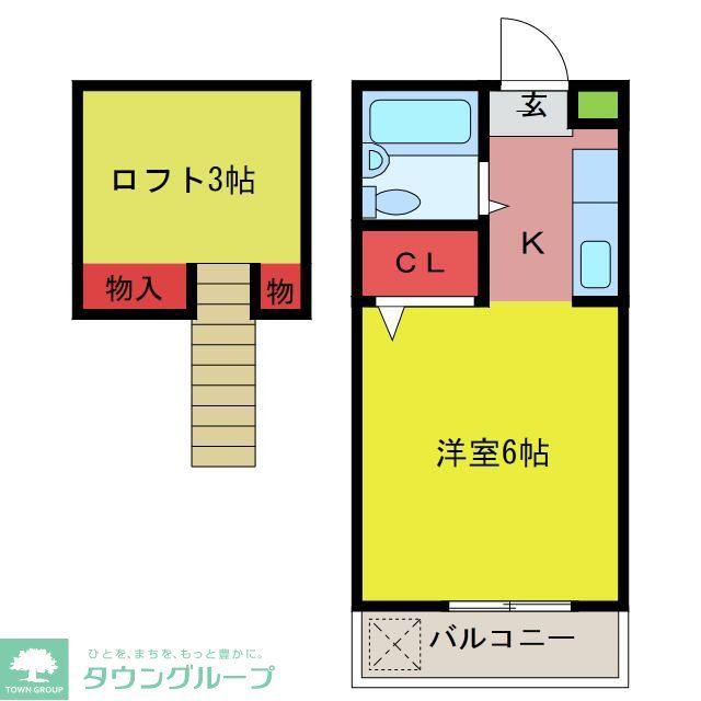 コアハウス(ワンルーム/2階)の間取り写真