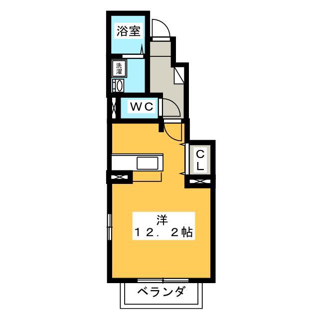 ルミーナI(ワンルーム/1階)の間取り写真