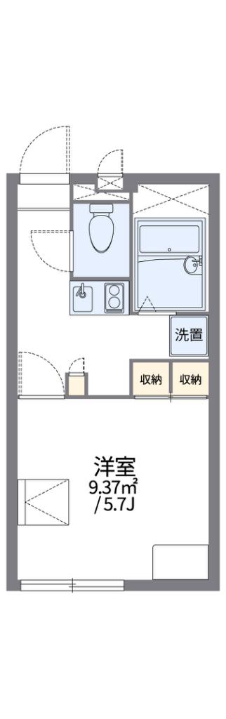 レオパレスRELIEUR(1K/1階)の間取り写真