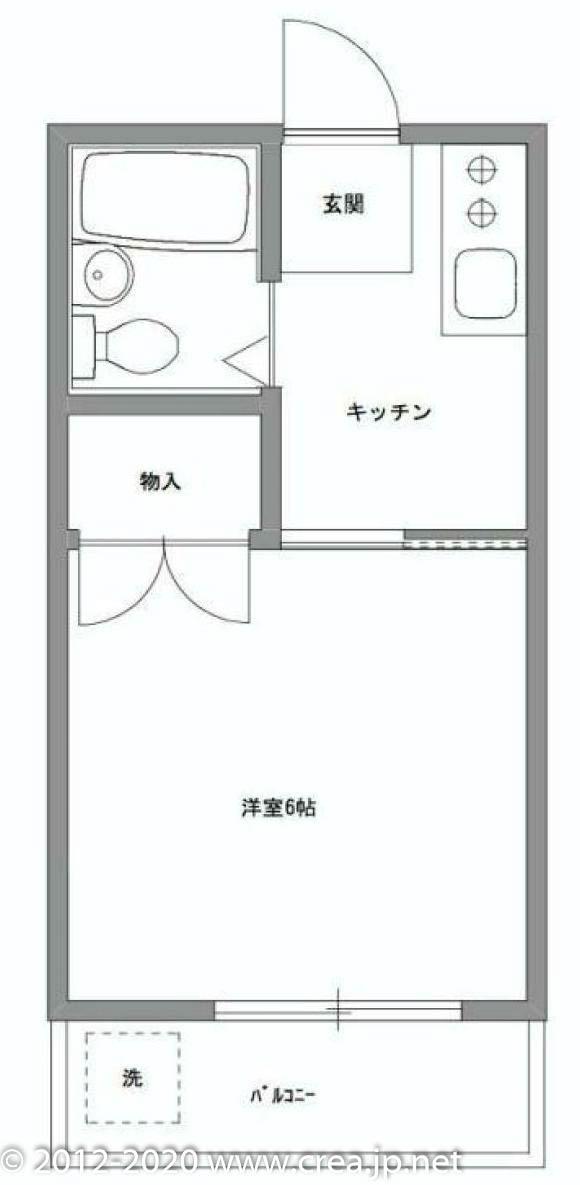 上福岡第一宝コーポ(1K/2階)の間取り写真