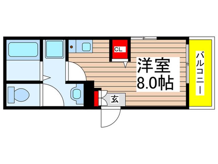 MELDIA京成大和田(ワンルーム/3階)の間取り写真