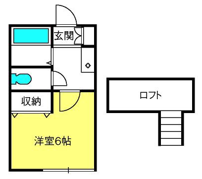 トキワハイツ(1K/1階)の間取り写真