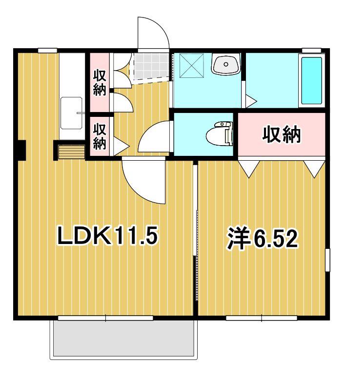 セゾン・シャルマン(1LDK/1階)の間取り写真